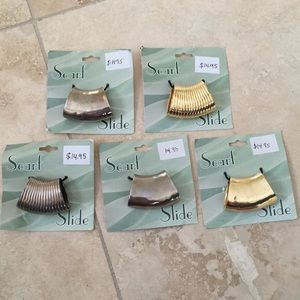 Set of 5 scarf slides